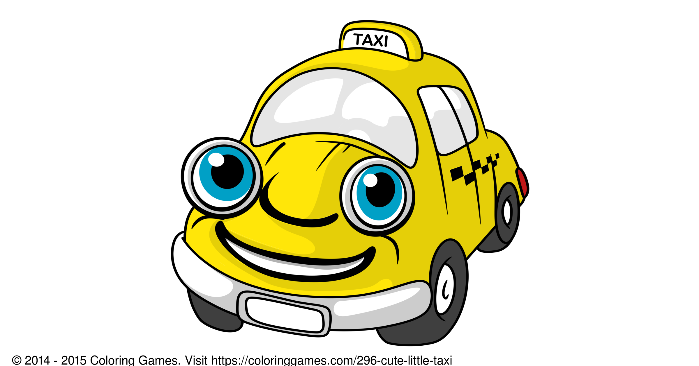 Cute Little Taxi - Coloring Games and Coloring Pages