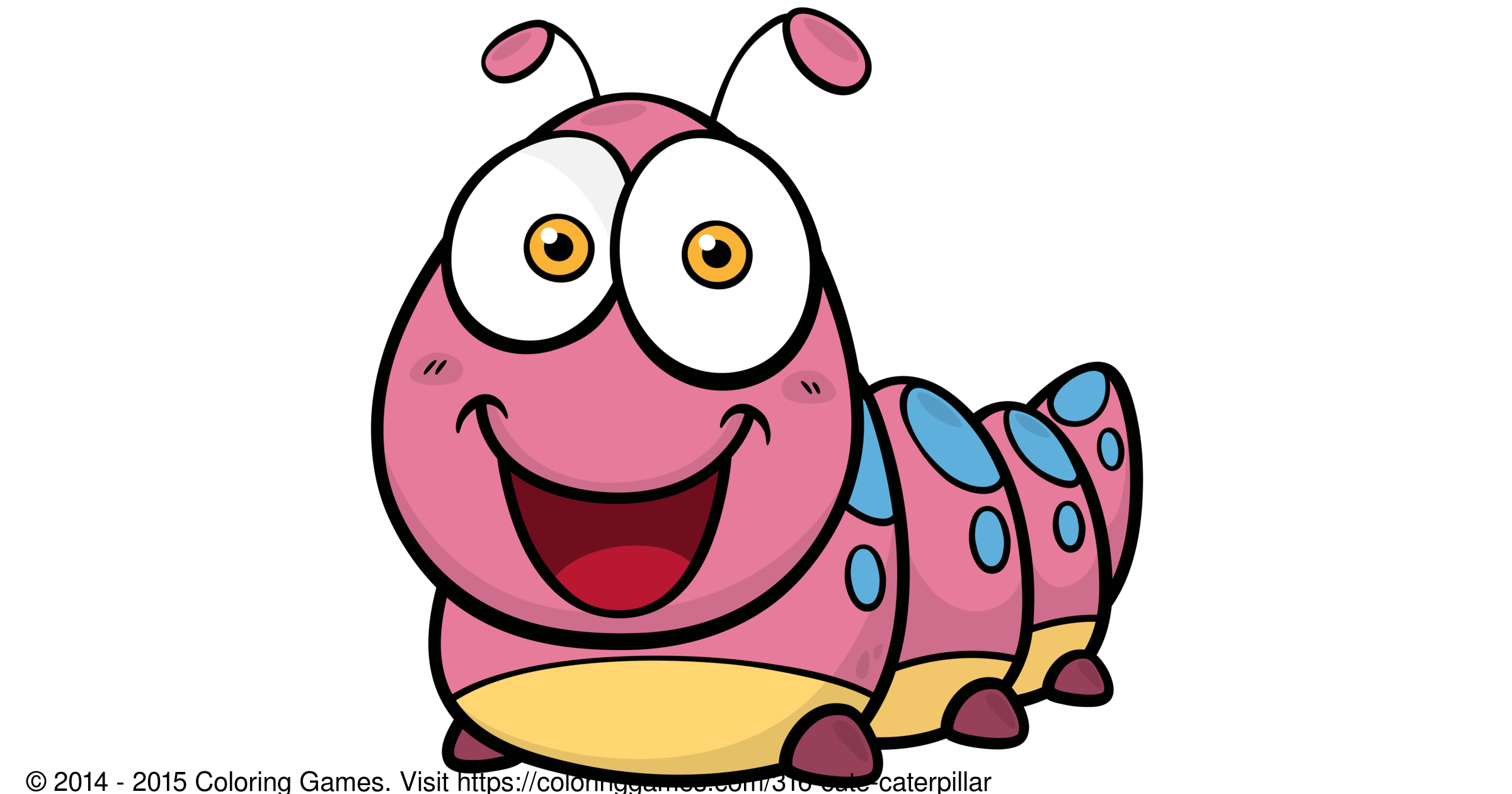 Cute Caterpillar - Coloring Games and Coloring Pages