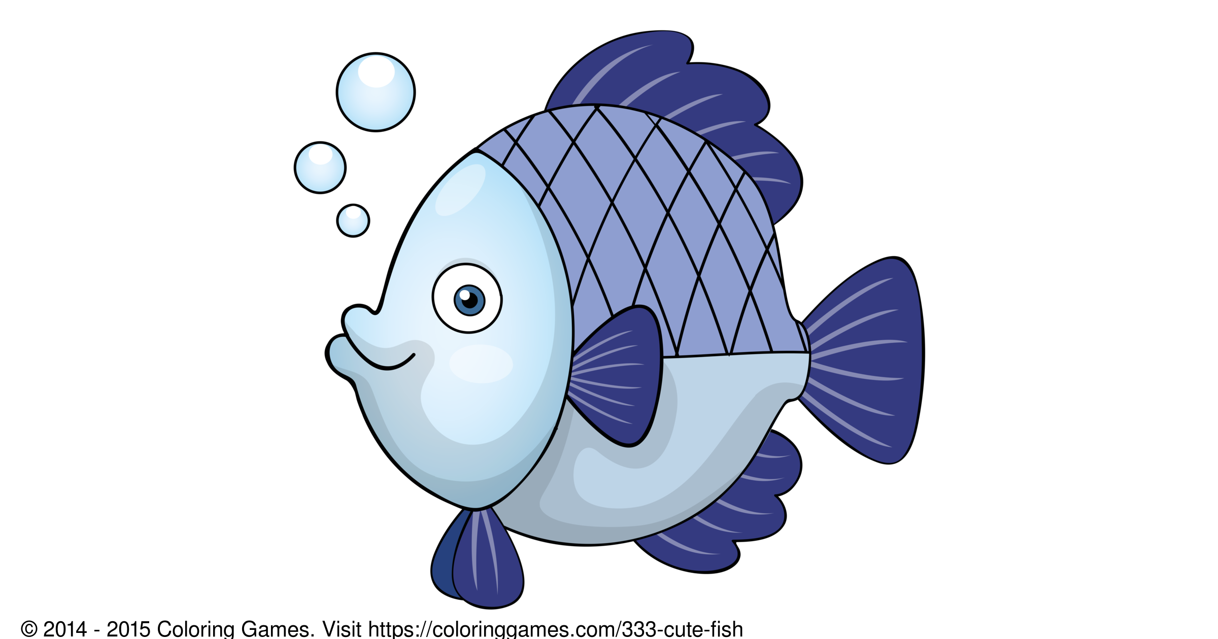 Cute fish - Coloring Games and Coloring Pages