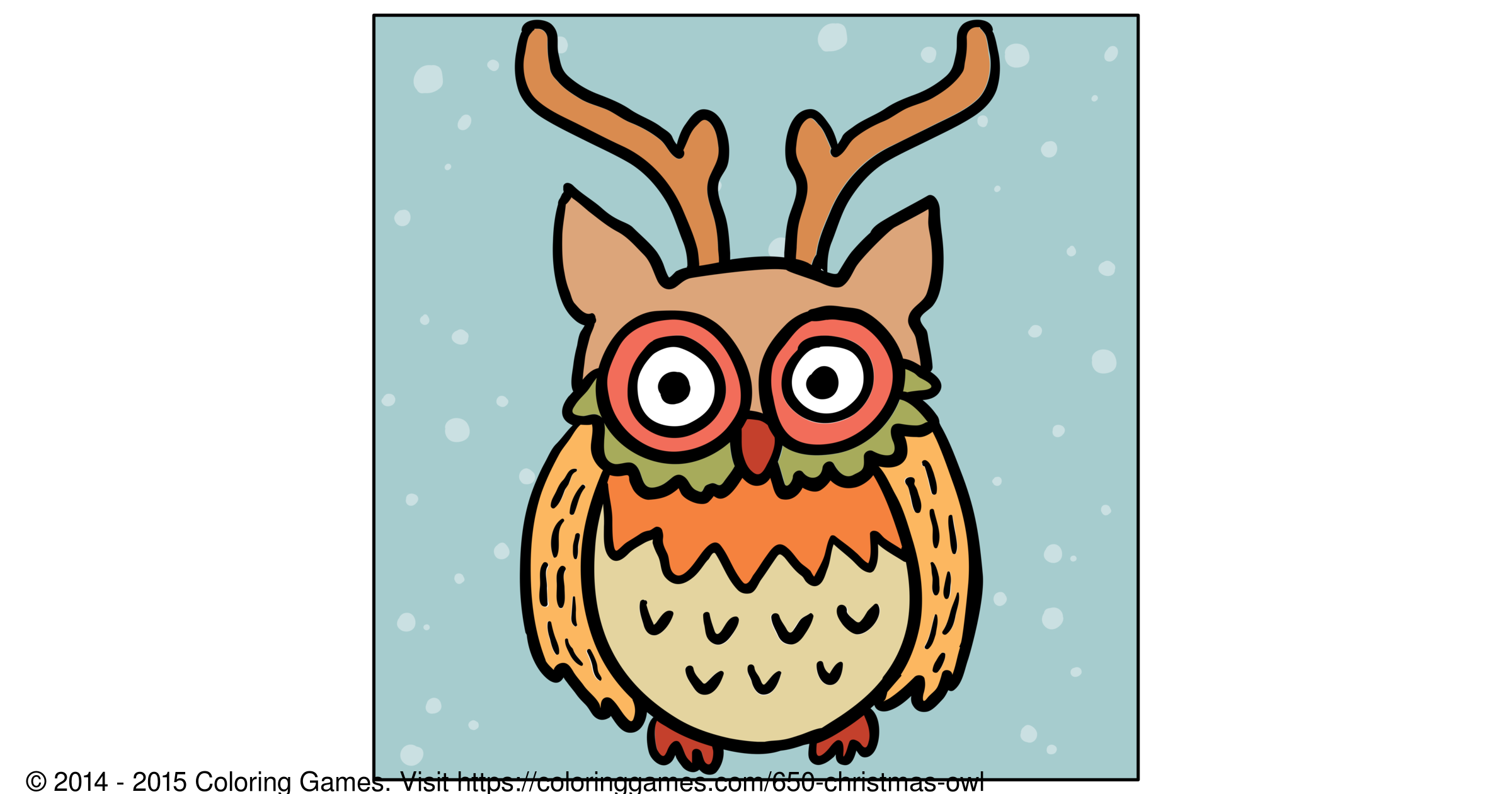 Christmas Owl - Coloring Games and Coloring Pages