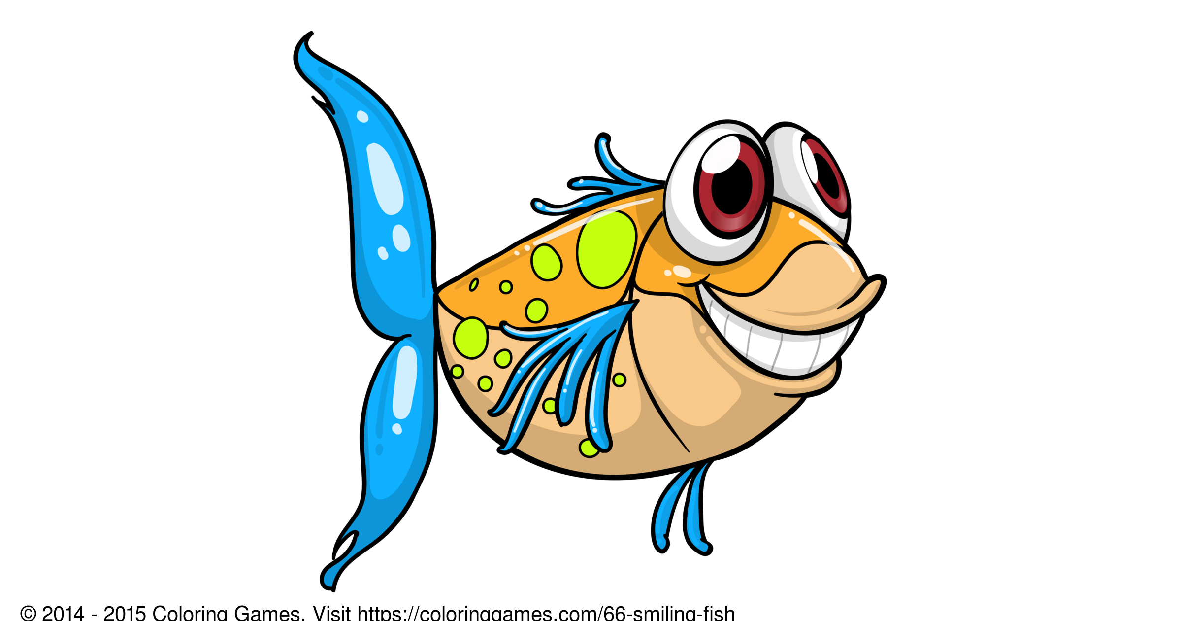 Smiling fish - Coloring Games and Coloring Pages