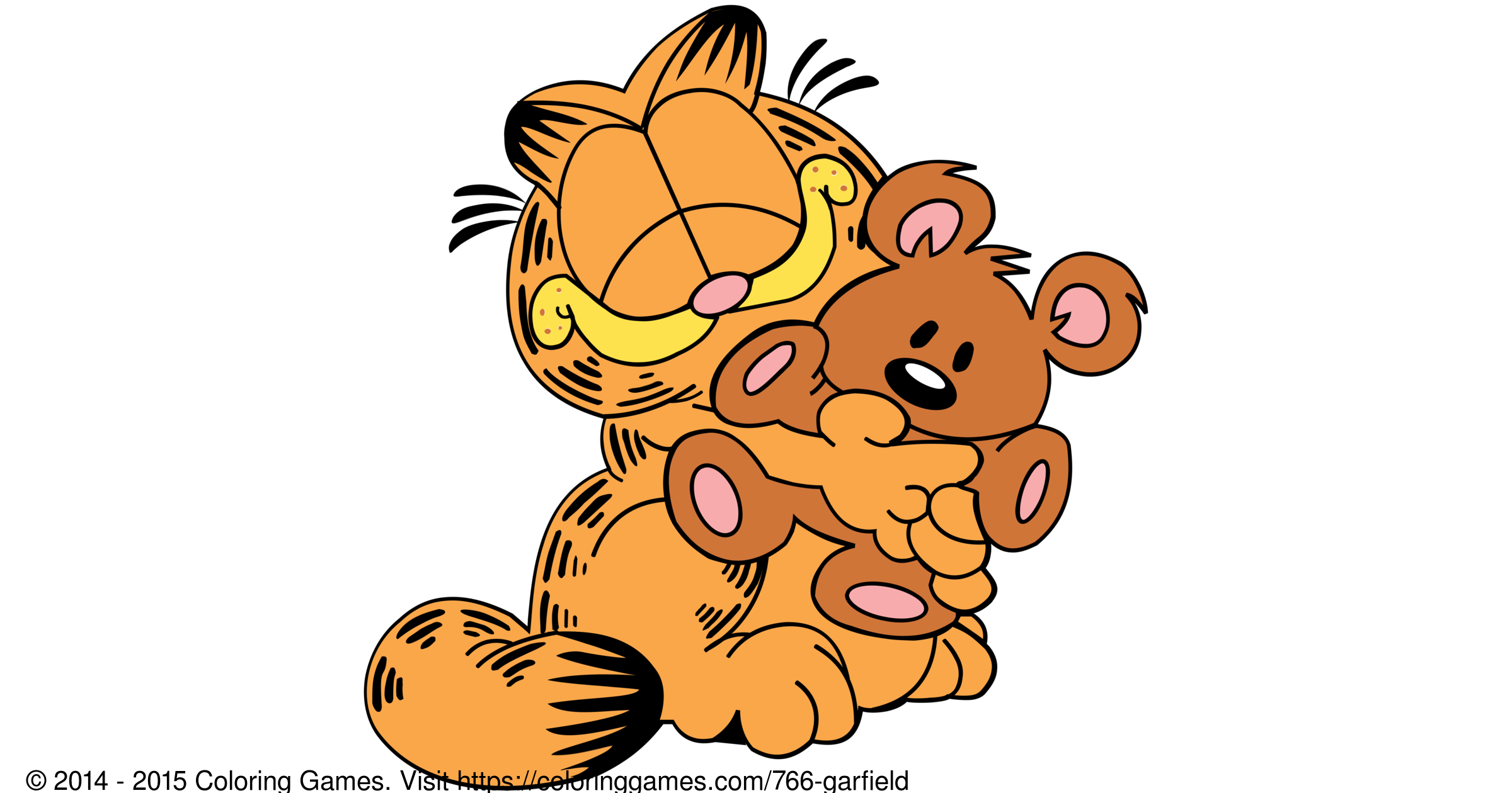 garfield coloring page hd